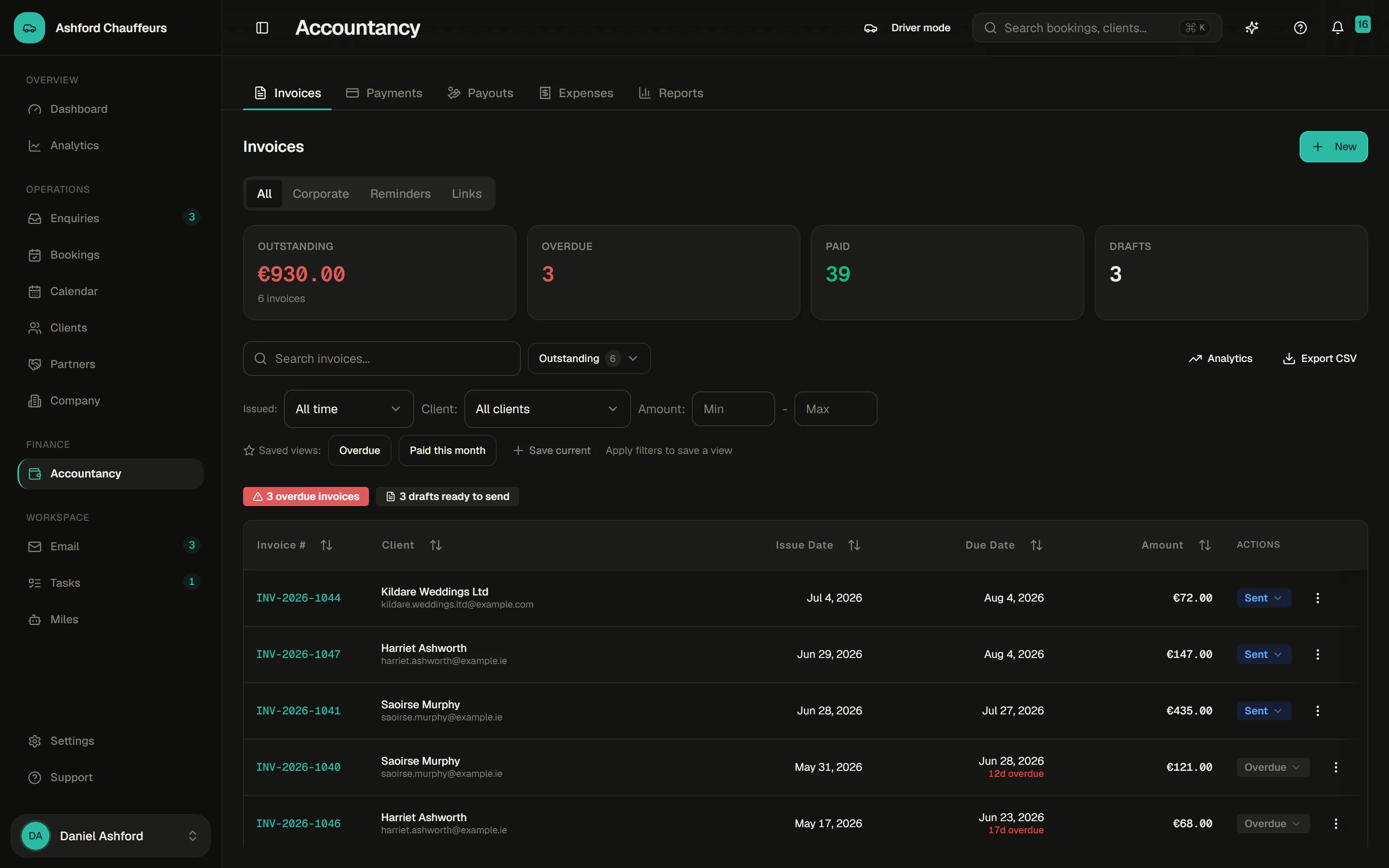 4fleet money handled view in dark mode